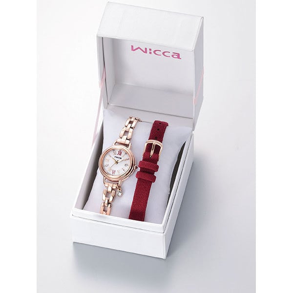 Citizen Unisex KL0-561-15 ( Watch wicca Solar-Tech radio-controlled) Round Watch Pink Stainless