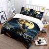 Egyptian Cat Statue Under Moon Bedding Duvet Cover Set  (1*Duvet Cover 2*Pillowcases, without duvet insert)