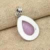 Pink Chalcedony Gemstone Solid 925 Sterling Silver Wedding Gift Handmade Jewelry Pendant