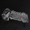 Reusable Penis Sleeve Extender Cock Rings Delay Ejaculation Penis Condoms Dick Silicone Glans Cover Enlargement Sex Toys for Men