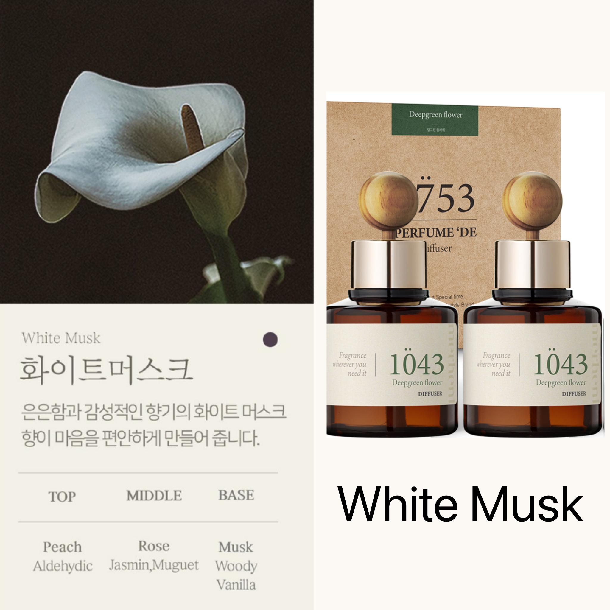 MERHENT Корейский АВТОМОБИЛЬНЫЙ ДИФФУЗОР 80 мл x 2 / Подарочное издание White Musk 80ml x 2