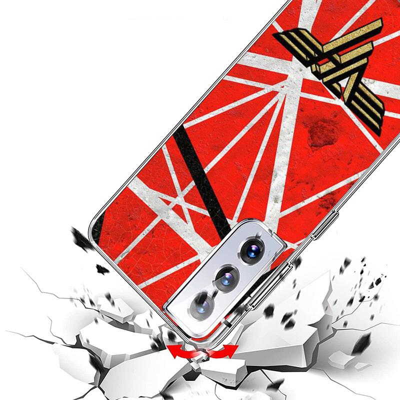 Eddie Van Halen Graphic Guitar Phone Case For Samsung Galaxy S24 S25 Edge S26 Ultra S23 S22 S21 Plus S20 FE + Personalized Print