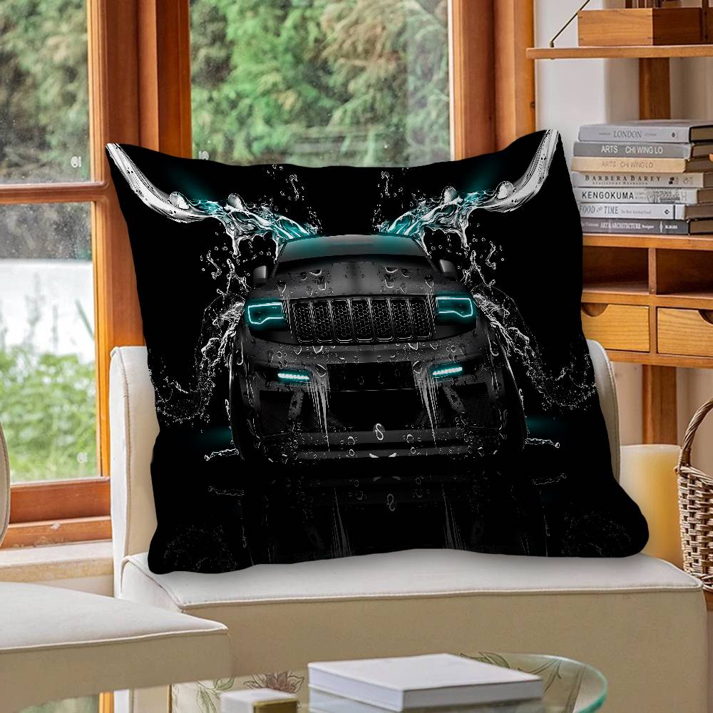 SRT Hellcat Demon Dodge Challenger Car Racing Cushion Cover Pillow Cover Decor Pillowcase Printed Cushion Case for Couch