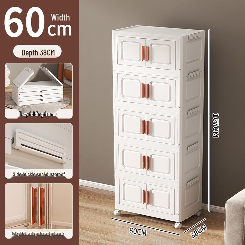 Foldable Children's Wardrobe: Plastic Organizer for Baby Clothes, Toys, Snacks
