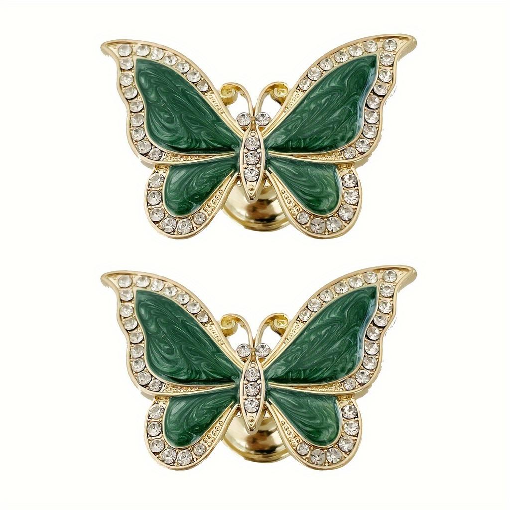 Set Of 2 Butterfly-Shaped Door Handles Hooks Suitable For Cabinets Drawers Wardrobes Bedside Tables Dressing Tables Easy And Convenient Installation