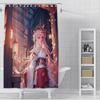 Shower Curtain Genshin Impact Yae Miko Anime Waterproof Fabric Bathroom Curtain With Hooks, Aesthetic Decorative Bath Curtain Fo