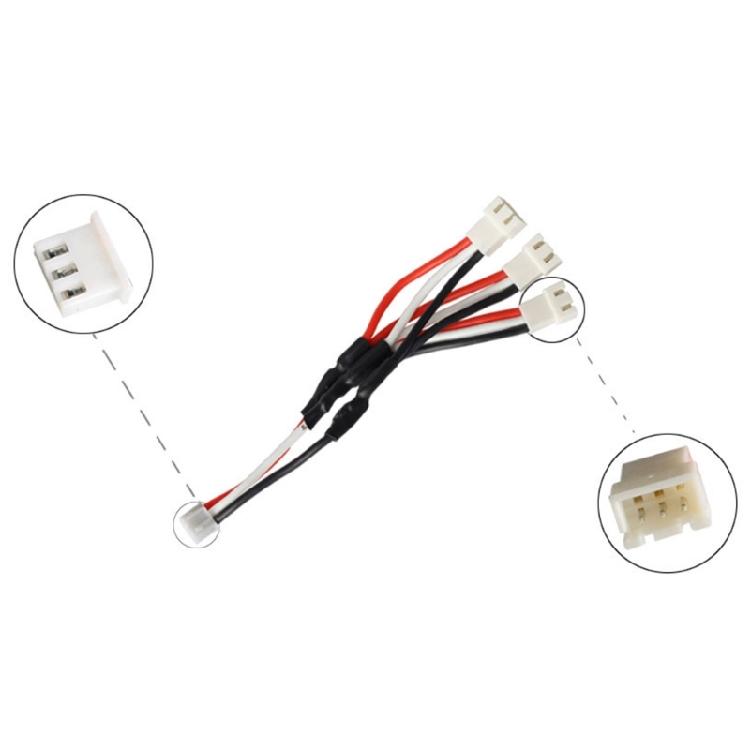 Professional XH Male to Female3P Balancer Cable Extenders With 24AWG Conductors For 7.4V 18650 Battery Charging Stations