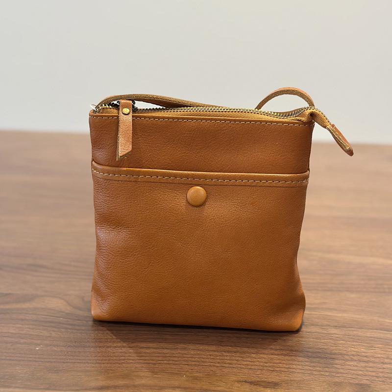 Johnature Small Bag Casual Mini Genuine Leather Phone Bag Versatile Women's Shoulder Crossbody Bags