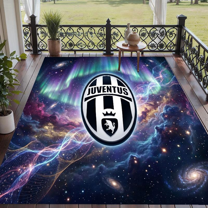 Soft Floor Carpet Juventus FC Pattern Area Rug Decorative Mat For Home Room Decoration