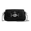 Brie 15 Logo Leather Crossbody Shoulder Bag Mini Women Bags Black CO968-SVBK