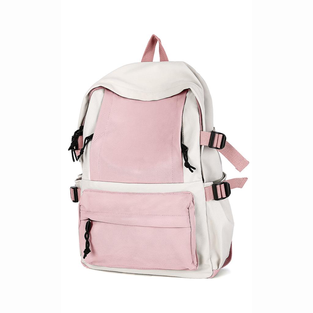 Solid Color School Backpack for Women Men, Multi-pocket Casual High School Girls Boys Laptop Backpacks, Lightweight Cute Bookbag