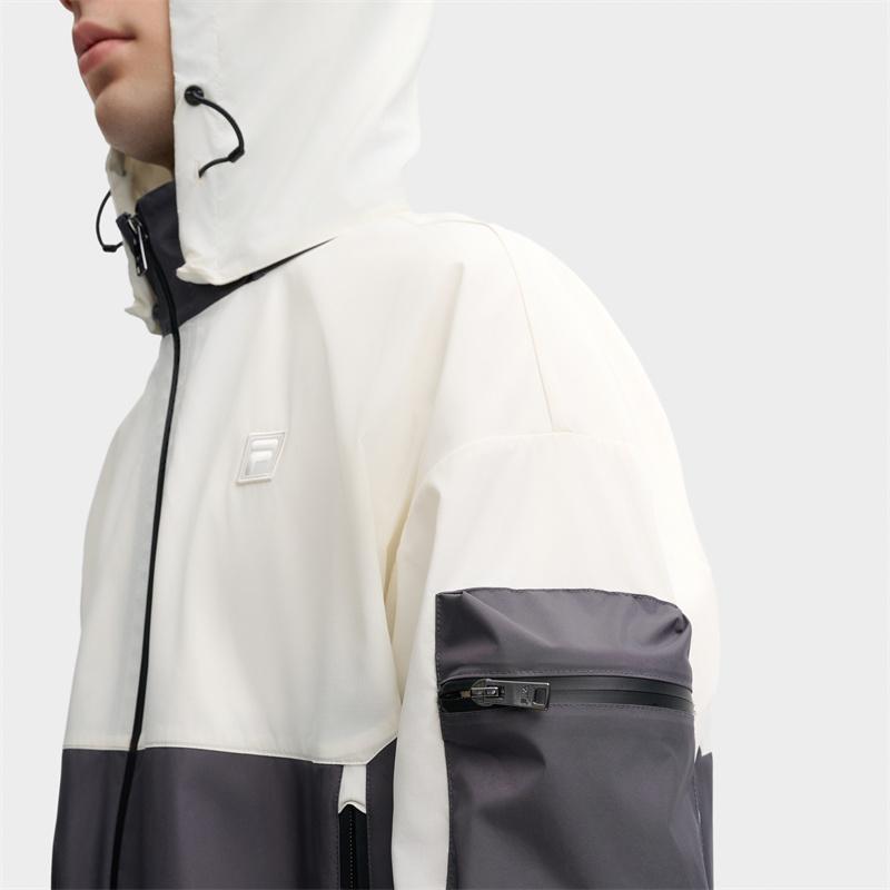 New FILA Jackets Men's Porcelain White F11M435704FIV