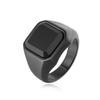 2026 Jewelry European and American Personalized Simple Square Gemstone Tiger Eye Men's Jewelry Ring