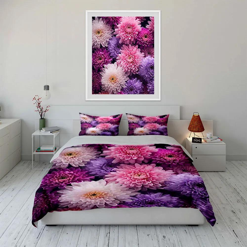 Floral Three-Piece Set Decoration Soft Comfortable Duvet Cover Bedding Set Included 1*Duvet Cover & 2*Pillowcases Gift