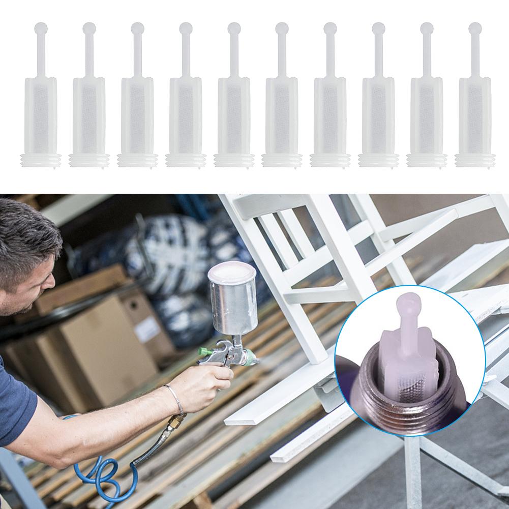 10/24 szt. Filtry do farb z podawaniem grawitacyjnym Jednorazowe filtry do pistoletów natryskowych z podawaniem grawitacyjnym Filtr do farb pasuje do większości opryskiwaczy z podawaniem grawitacyjnym