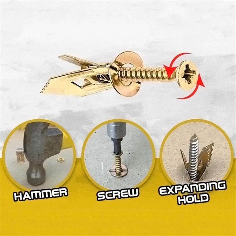 For Plasterboard Wall Self Drilling Drywall Anchors Expansion Nails with Screws Self-Tapping Screw