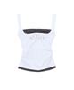 NO EXTRA TOUCH Studded Layered Sleeveless (Ivory) / 26Smsl002Iv