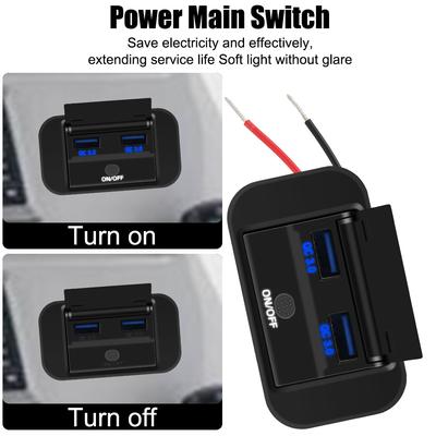 Încărcător Auto Încărcător Dual QC3.0 12V/24V USB Dual Pentru Motocicletă Camper Camion ATV Barcă Mașină RV Priză Soclu Adaptor Soclu