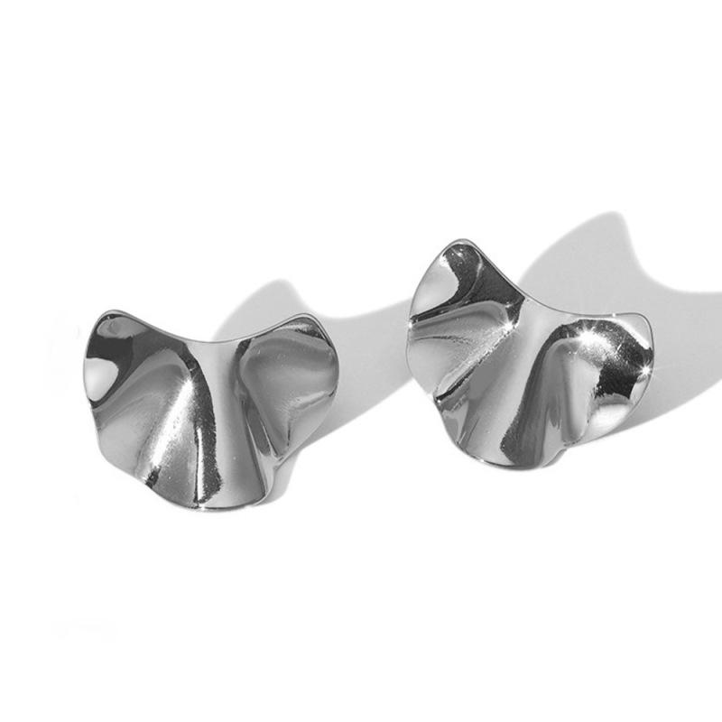 INSSGG European & American Style Irregular Art Stud Earrings: Titanium Steel Versatile Earrings