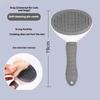 Ergonomic Handle Pet Hair Remover Brush Soft Bristle Pet Massage Comb Loose Fur&Fleas Removing for Cats&Dogs Indoor&Outdoor