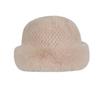 Brimless Fluffy Fur Hat Warm Plush Bucket Hat Fashion Panama Cap  Women