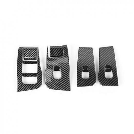 6x Carbon Fiber Car Window Lift Regulator Cover Trim For Tesla Model 3 2018-2022