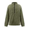 Men's New Fall And Winter Hoodie Pullover Long Sleeve Hem Drawstring Plush Male Stand Collar Half Zipper