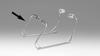 Kijima Motorcycle Parts Side Bag Support, Steel, Left Side, Chrome Plated, for Super Cub C125 ('18-) 210-4962