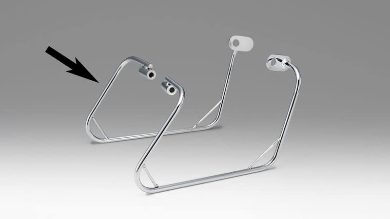 Kijima Motorcycle Parts Side Bag Support, Steel, Left Side, Chrome Plated, for Super Cub C125 ('18-) 210-4962