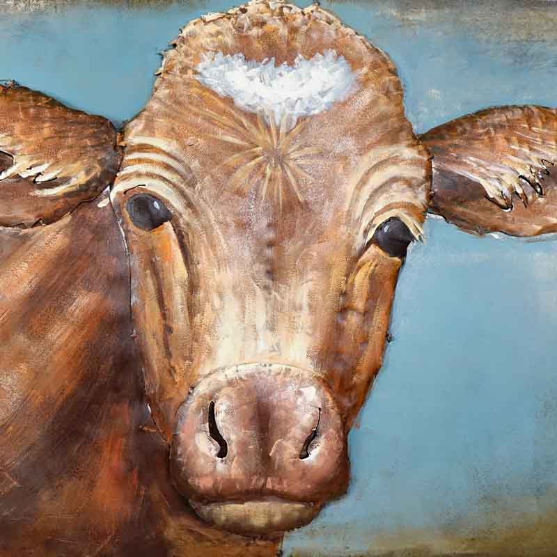 3D metal picture LOFT NATURE COW 3 90x60
