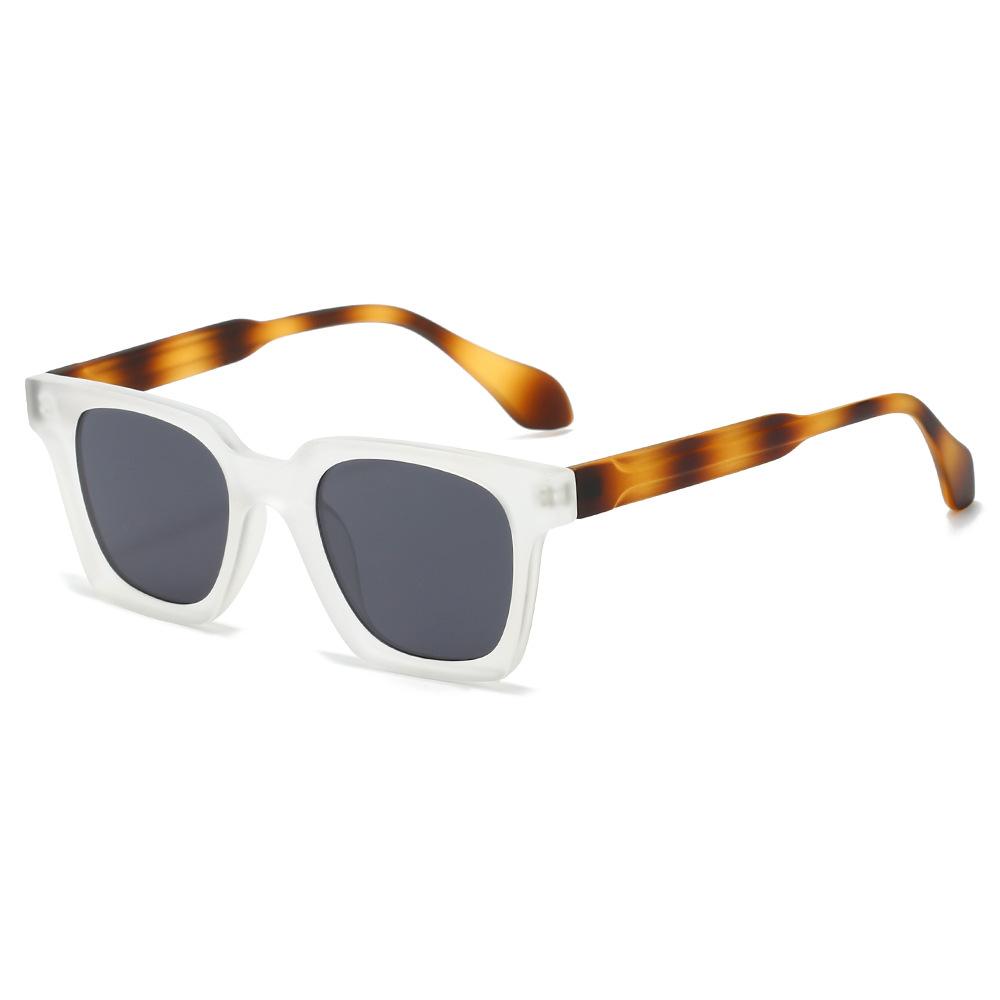 Square Sunglasses Women Men Gradient two-color Frame Unisex Striped Legs Sun Glasses Retro Fashion Trend Shade UV400