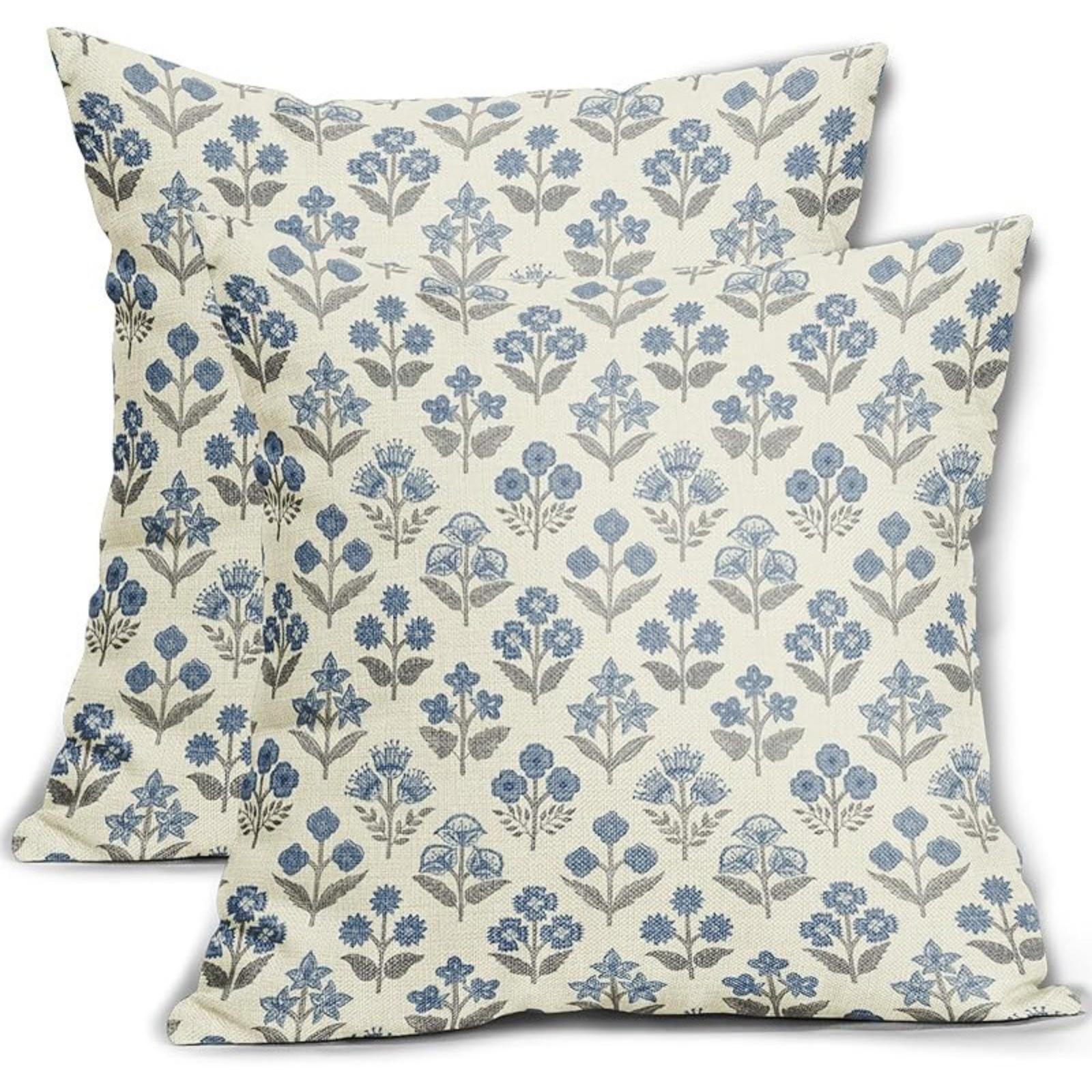 

Floral Pillowcase, Spring Plant Print Pillow Cover, Linen Printed Living Room Sofa Cushion Home Decor 1pcs One Size