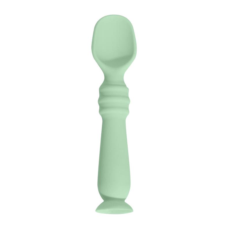 Infant Silicone Bent Spoon for Learning To Eat and Drink
