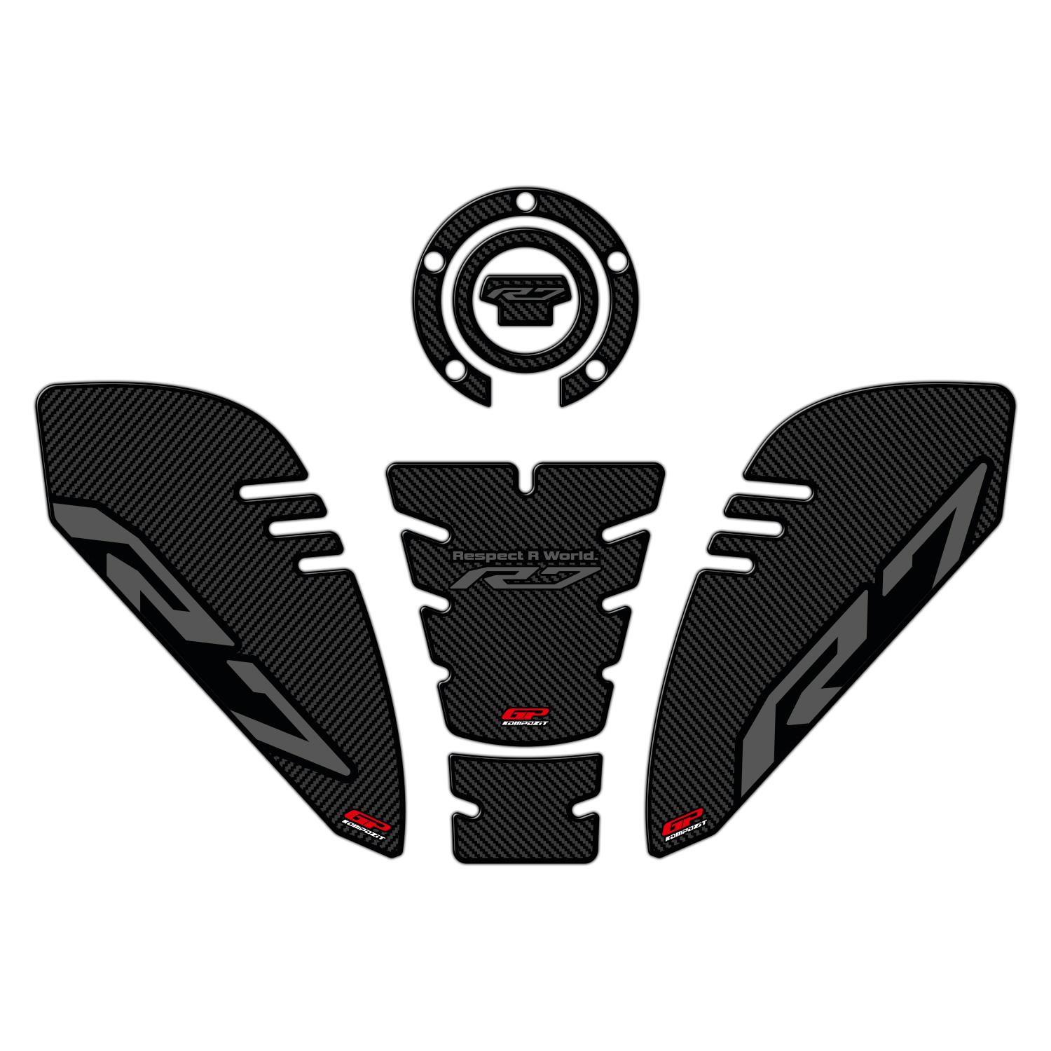 

GP Composite Yamaha R7 2021–2024 Сумісний набір накладок для бака Carbon