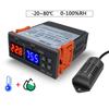 Temperature Humidity Controller - Digital LED Display Multifunction Hygrometer for Refrigerator