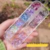 Rhinestone Rotondi Colorati a Fondo Piatto a 24 Scomparti per Unghie - Decorazioni per Nail Art Super Lucide Aurora e Perla
