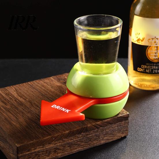 Party Game with Shot Glass Penalty Spin Wheel Drinking Toy, Fun Adults Pointer Rotating Punishment for Bar, KTV, Family Night, Parties,