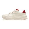 Li Ning Cloud Sky Slip Resistant, Abrasion Resistant, Breathable Low top Skateboard Shoes Women's White Red AGCU320-1