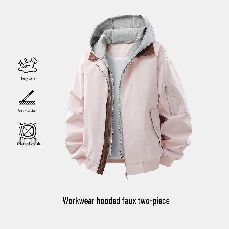 

MEDE Men s American Trend Hooded Workwear Jacket 2XL