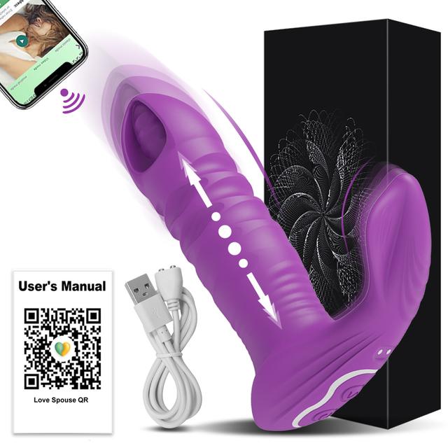 Bluetooth APP Thrusting Anal Butt Plug Vibrator for Women Men Gay Wireless Control Prostate Massager Bullet Buttplug Sex Toys
