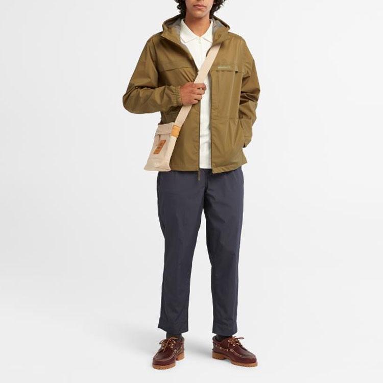 Timberland Embroidered Print Casual Half-Zip Short Sleeve Polo Shirt Men Polo Shirts White A6861-CM9