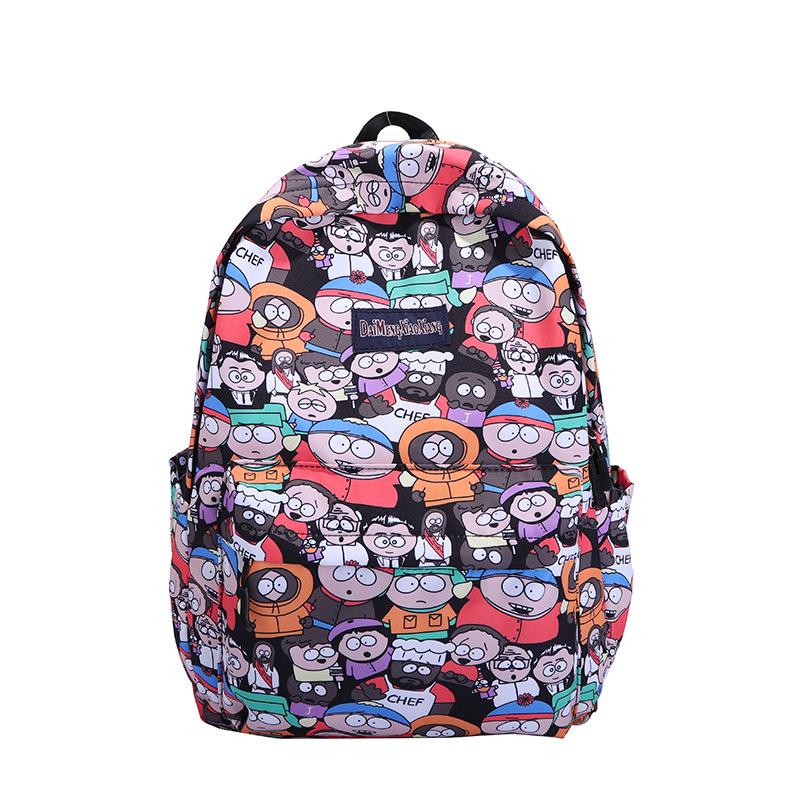 Schoolbag Korean version trendy student schoolbag Harajuku graffiti backpack large capacity high school student schoolbag computer bag
