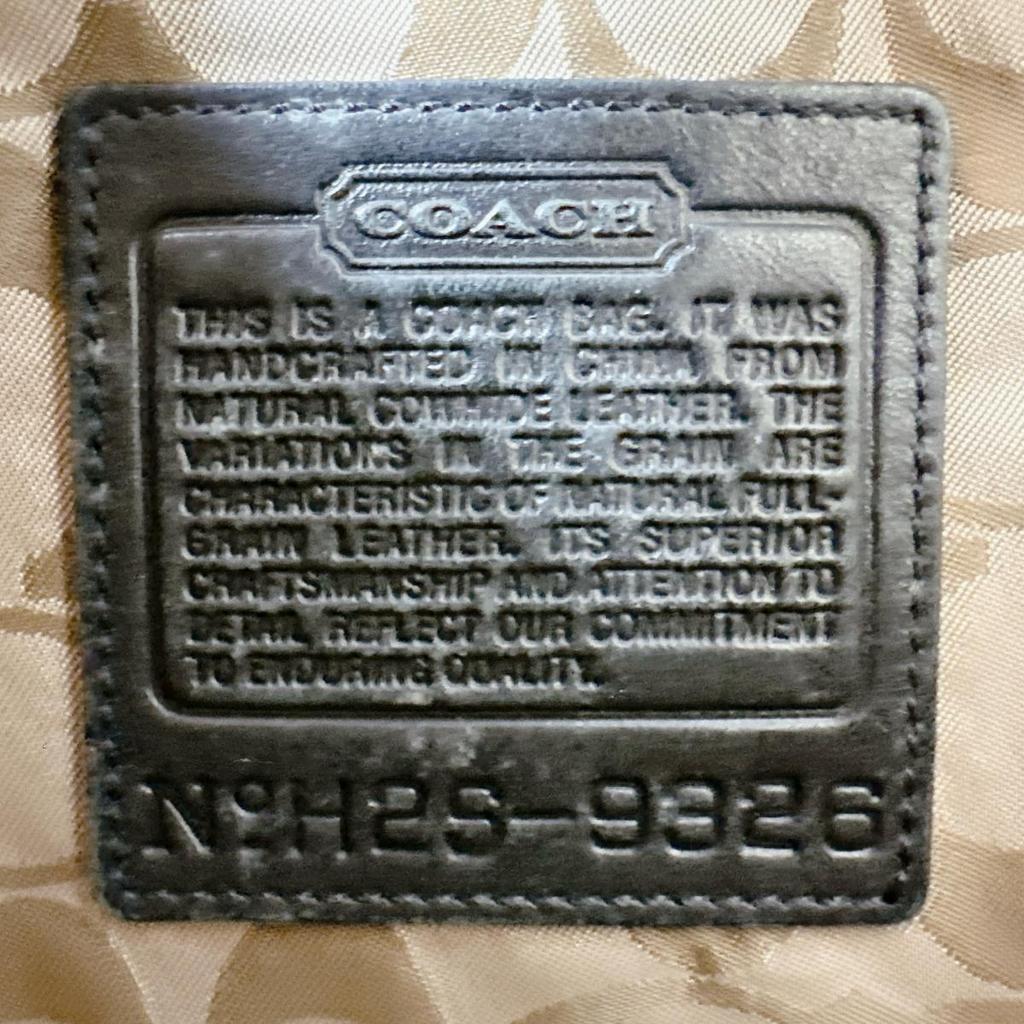 COACH Plain Shoulder Bag leather Brown Brown Women H2S-9326 Used