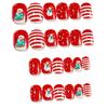 24Pcs/Set Kids Art Tips Christmas Style Extending Nails Portable Delicate Christmas Self Adhesive Nails Tips for Children