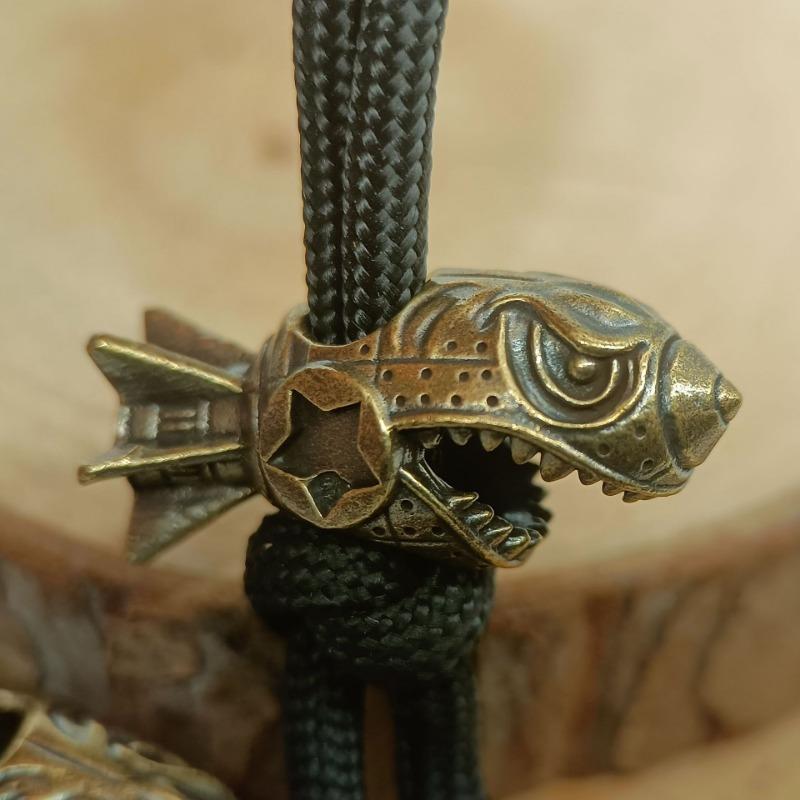 Brass Shark Rocket Warhead Bone DIY Keychain Car Keychain Bag Accessories Interesting Decorations