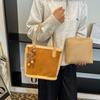 New Year's Bag, Winter New Lamb Wool Handbag, Versatile Large-capacity Mother and Child Bag, Christmas Plush Handbag.