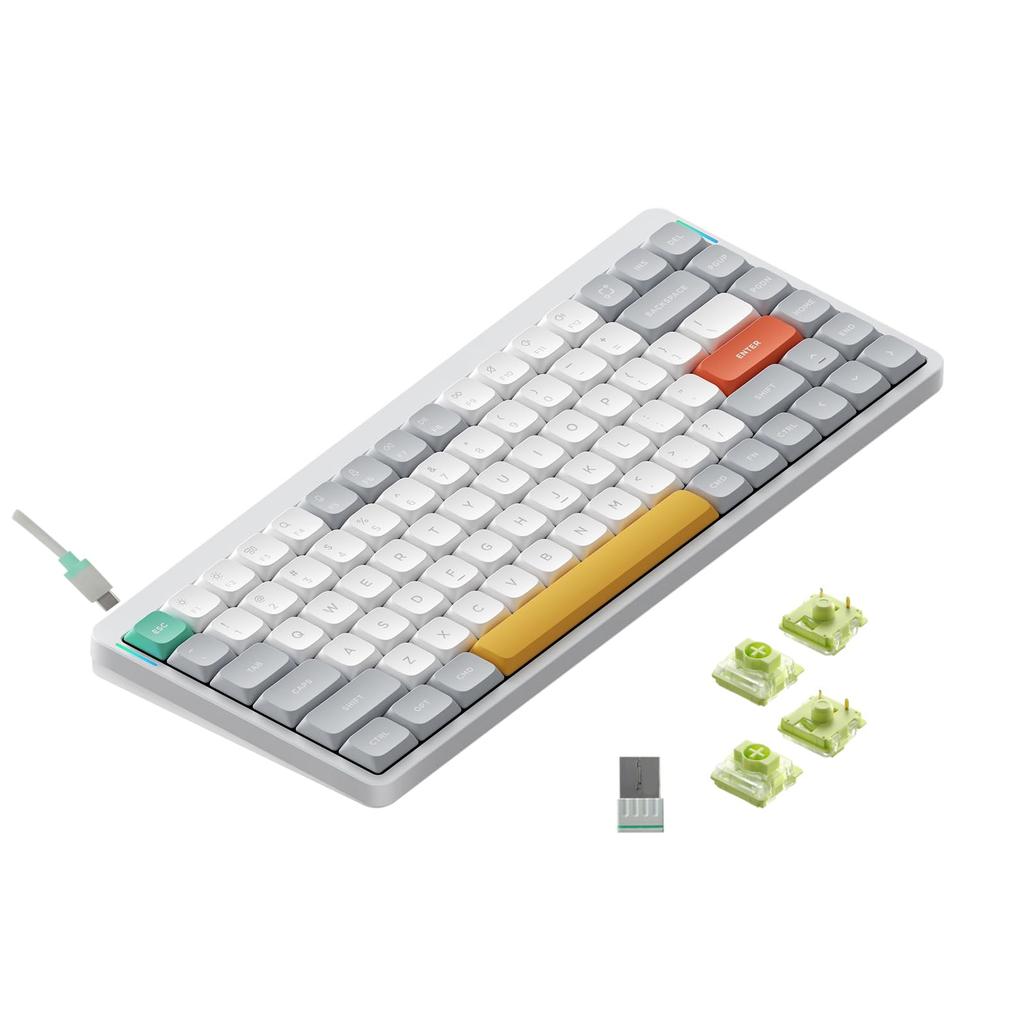 Nuphy Air75 V2 Mechanical Low Wireless Keyboard with Bluetooth Wired Connection Compatible with and Linux Technical Compliance Certified Gateron