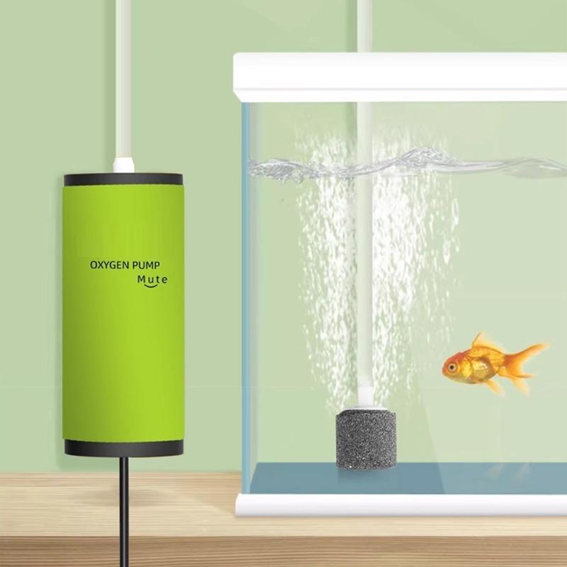 Usb Aquarium Air Pump Super Silent with Filter Oxygen Bubbler Fish Tank Portable Oxygenator for Home Office Use Energy Saving