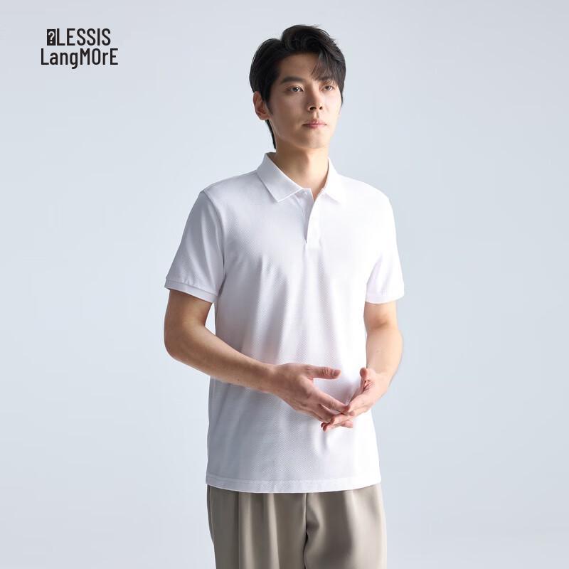 Lilang Men s Silk-Cotton Blend Short Sleeve Polo Shirt 170/84A