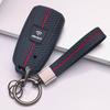 Anti Lost Silicone Keychain Lanyard for Yamaha TMAX 530 DX SX XMAX 300 with Keychain Honeycomb Texture Anti Scratch Moto Smart Key Shell Protector